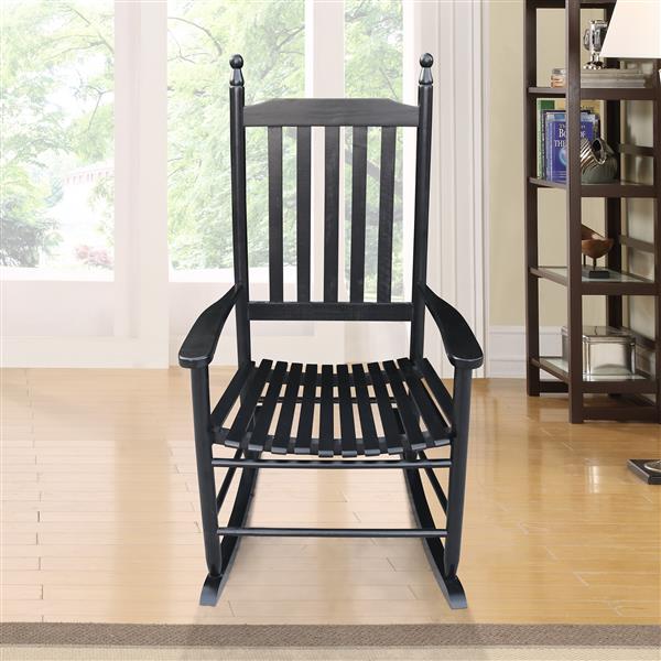 wooden porch rocker chair  BLACK, without mat