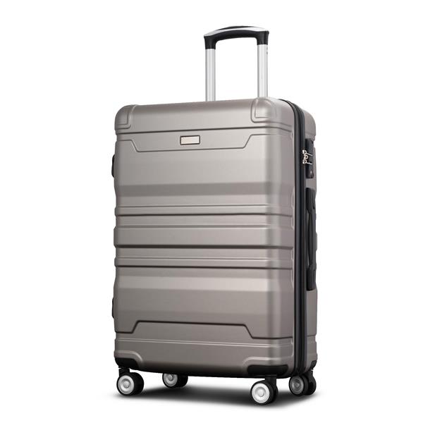 Luggage Sets New Model Expandable ABS Hardshell 3pcs Clearance Luggage Hardside Lightweight Durable Suitcase sets Spinner Wheels Suitcase with TSA Lock  20''24''28'' (gray)