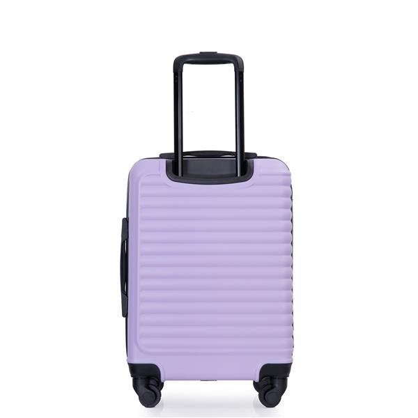 20" Carry on Luggage Lightweight Suitcase, Spinner Wheels, Lavender Purple