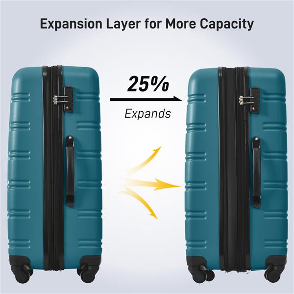 Hardshell Luggage Sets 4 pcs + Bag Spinner Suitcase with TSA Lock Lightweight-16"+20"+24"+28" Luggages