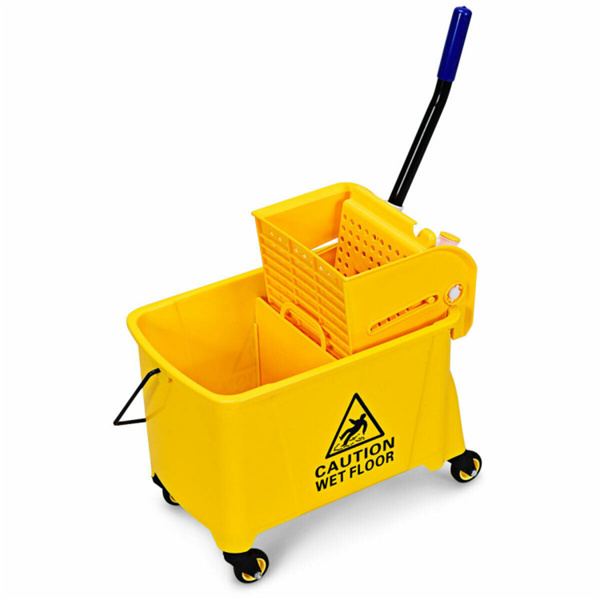 Cleaning bucket, mop bucket, yellow