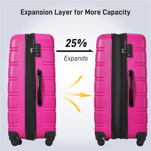 Hardshell Luggage Sets 2Pcs + Bag Spinner Suitcase with TSA Lock Lightweight 20" + 28"