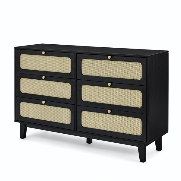 Drawer bedroom dresser, wooden antique dresser, TV cabinet bedroom living room corridor storage dresser, storage box drawer cabinet, six-drawer cabinet