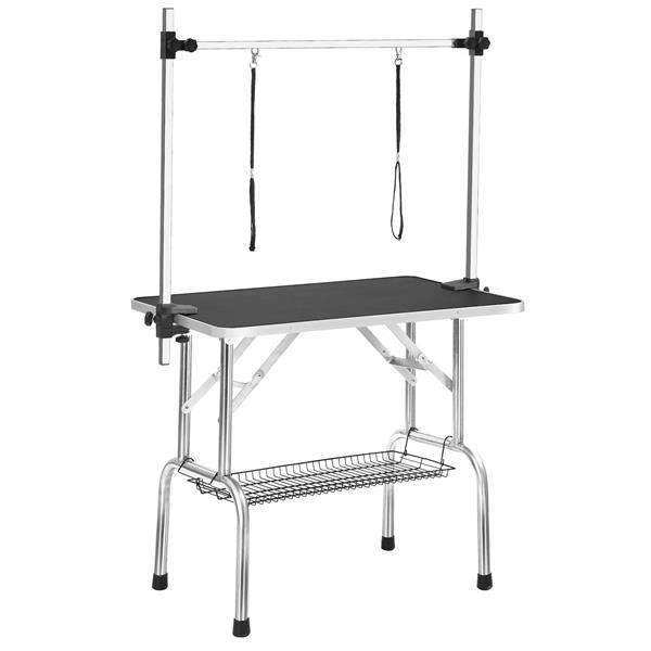 Professional Dog Pet Grooming Table Large Adjustable Heavy Duty Portable w/Arm & Noose & Mesh Tray