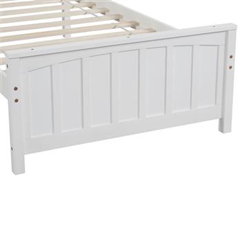 Wood Platform Bed Twin size Platform Bed, White