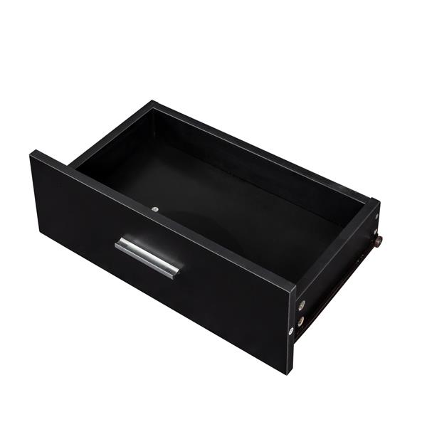 Black modern simple hair desk, multi-layer storage, large storage space