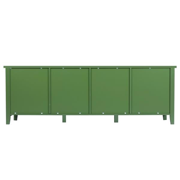 71-inch stylish TV cabinet,Entertainment CenterTV stand,TVConsoleTable, Media Console,solidwood frame,Changhong glass door,Metal handle,antique green,for the children's room,bedroom Living Room