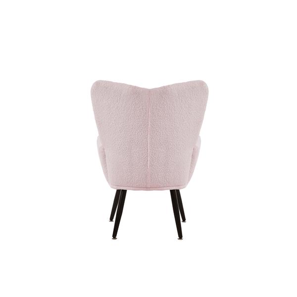 Modern Single Sofa Armchair with High Backrest Comfy Reading Chair for Small Spaces/Living Room/Bedroom/Apartment (COLOR:PINK)