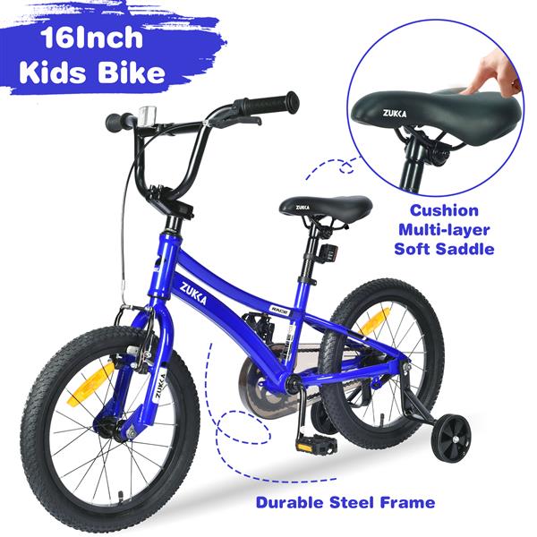 Kids Bike,16 Inch Kids' Bicycle with Training Wheels for Boys Age 4-7 Years,Multiple Colors