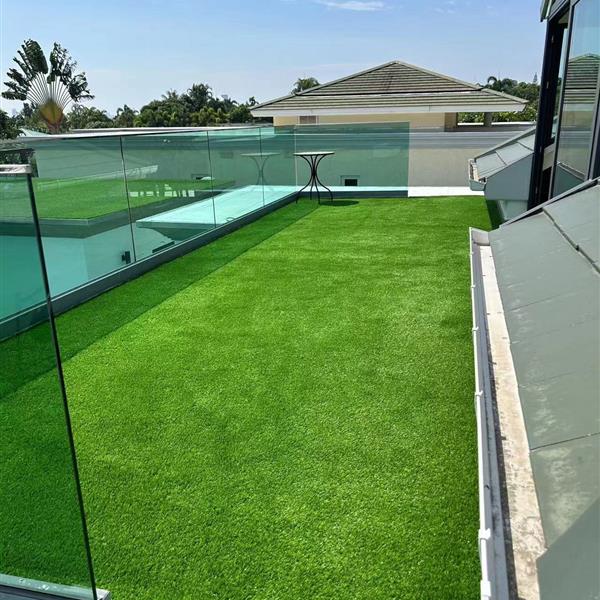 2FTX10FT Outdoor Artificial Grass Runner Rug, Thick Realistic Fake Grass Roll Decor Patio Balcony Garden Lawn, Dog Pets Turf Drain Mat, 1.38" Pile Height