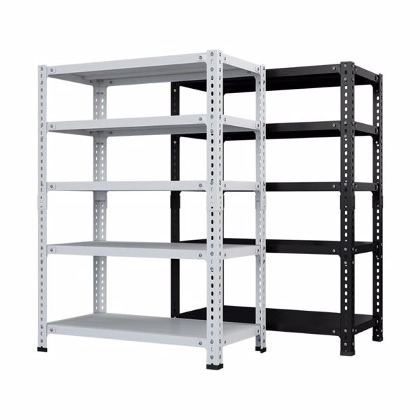 Household storage rack, adjustable display rack, basement balcony storage rack, carbon steel storage rack, 120cm * 50cm * 180cm, five floors (white) 