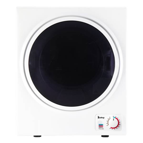 ZOKOP GYJ25-78 2.5KG Compact Portable Household clothes Dryer 1.6 cuf.t with Stainless Steel Drum Black and White 220V~240V MECHANICAL Control CE ROHS Certification