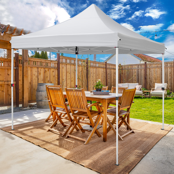  10*10ft  WHITE Pop-up  Canopy with 4 Sandbags