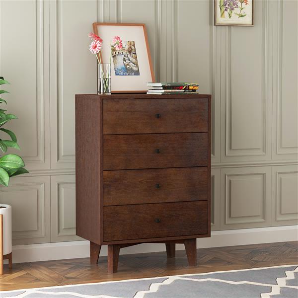 Solid Wood spray-painted drawer dresser bar,buffet tableware cabinet lockers buffet server console table lockers, retro round handle, applicable to the dining room, living room,kitchen corridor auburn