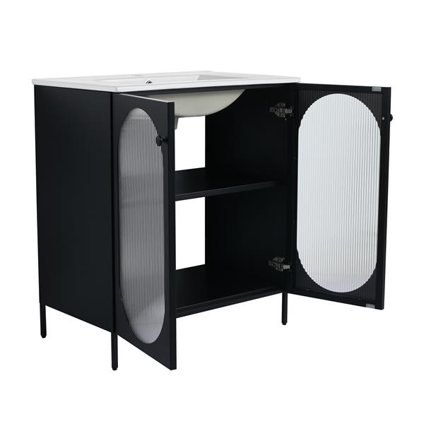 30 Inch Freestanding Bathroom Vanity With Ceramic SInk