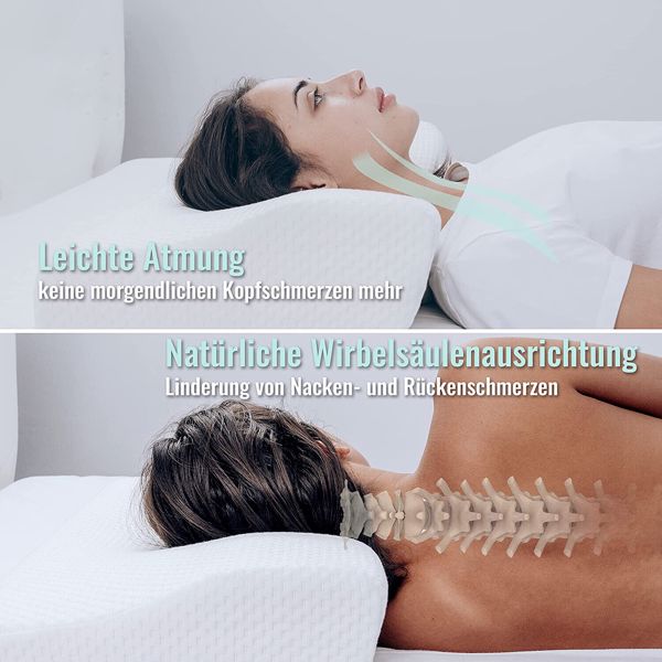 Memory Foam Kopfkissen Nackenkissen Orthopädisch Nackenstützkissen Schlafkissen