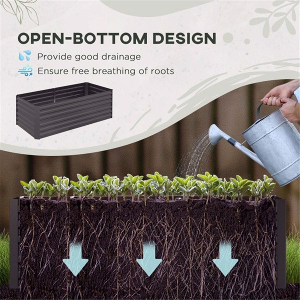 Garden Bed、Flower shelf,Wood Planter Box-Coffee