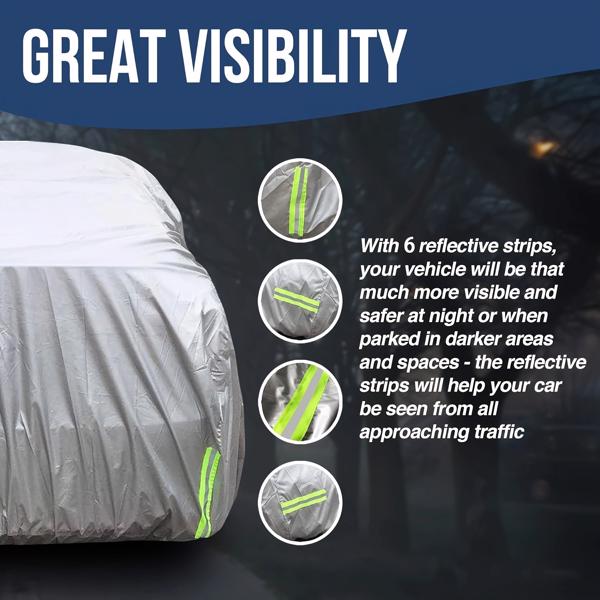 Universal car cover, sunscreen and dustproof universal car cover, suitable for large cars measuring 450 * 140 * 130cm（Grey）