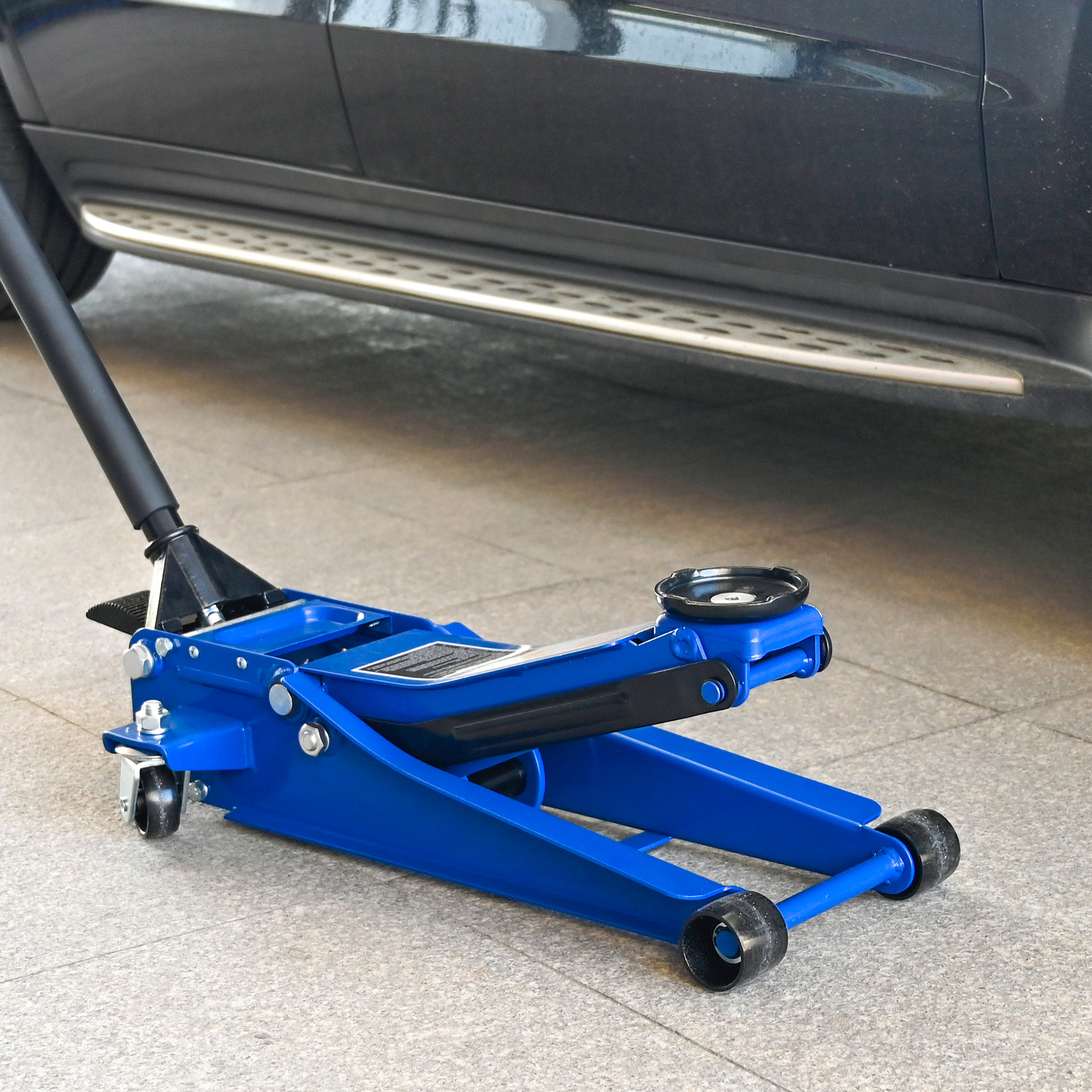 3T Heavy Duty Horizontal Double Pump Floor Jack Foot Model view 4