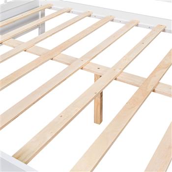 Full Size Daybed with Support Legs, White