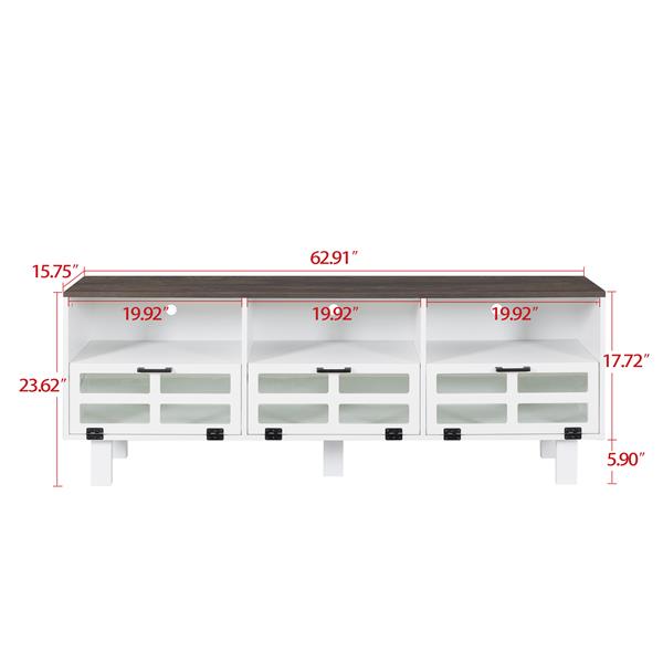 TV stand,TV cabinet,American country style TV lockers,The toughened glass door panel,Metal handles,birch legs,Turn down the drawer,can be placed in Lounge Room,Living Room or Bedroom,color:white+Gray