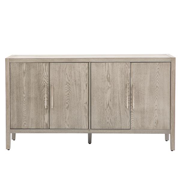 Storage Cabinet Sideboard Wooden Cabinet with 4 Metal handles ,4 Shelves and 4 Doors for Hallway, Entryway, Living room