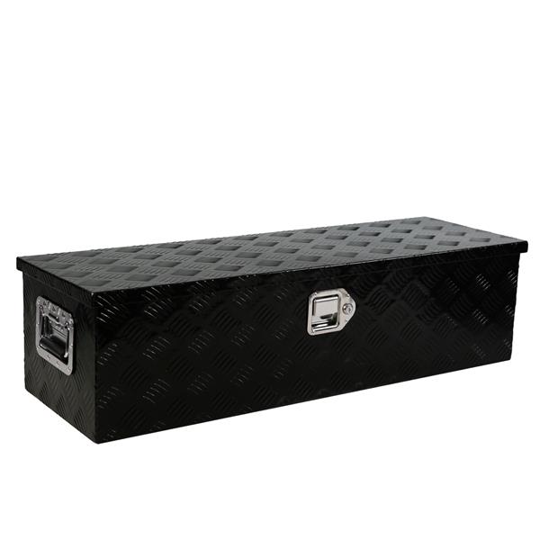 39 Inch Aluminum Truck Tool long Box, Gas Strut, Truck Bed Tool Box with Side Handle ,Lock and 2 Keys, Tool Storage Box for Truck,Trailer,Pickup (38.8"×12.8"×10.4")