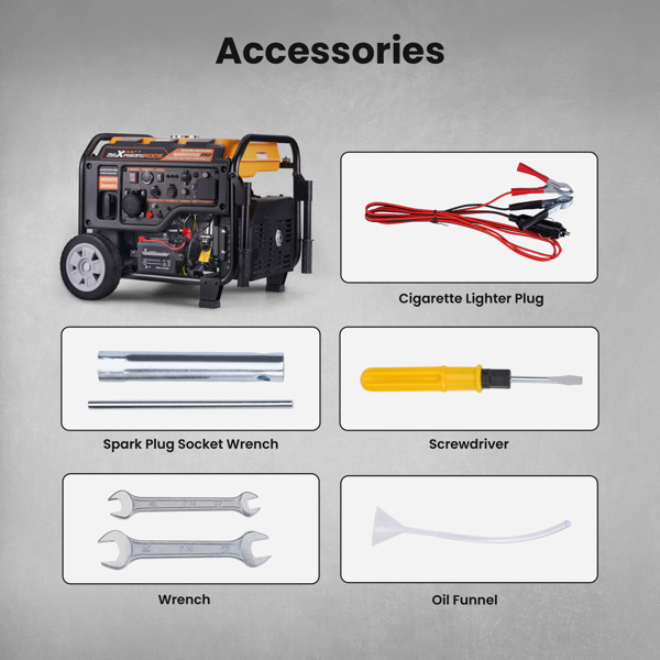 变频发电机Petrol Inverter Generator Portable 5500W 5.0kVA 4-Stroke +ATS Interface Camping	-6