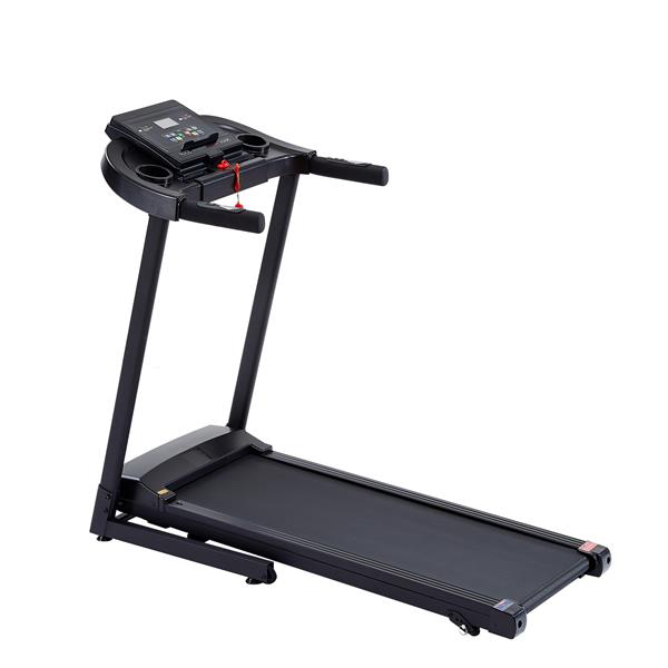 Treadmills - 2.5 HP hydraulic folding removable treadmill with 3-speed incline adjustment, 12 preset programs, 3 countdown modes, heart rate, bluetooth and more, suitable for home and gym use