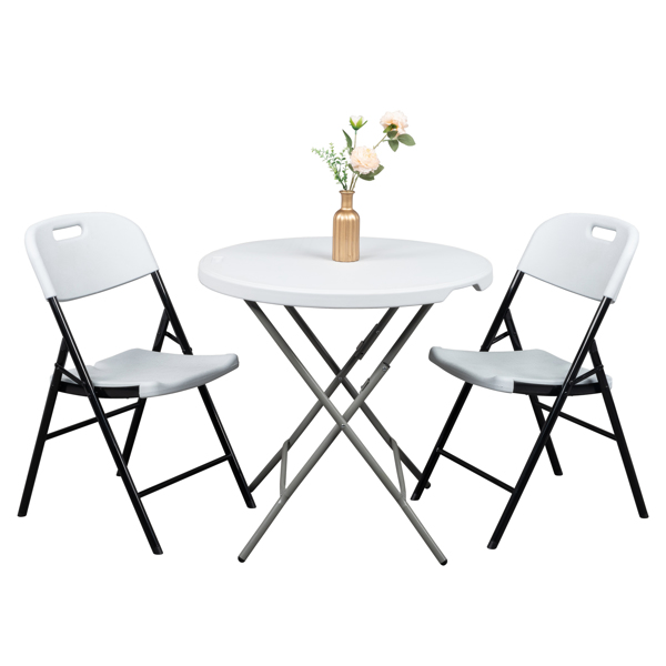 6pcs 47*54*84cm Garden Plastic Folding Chair White