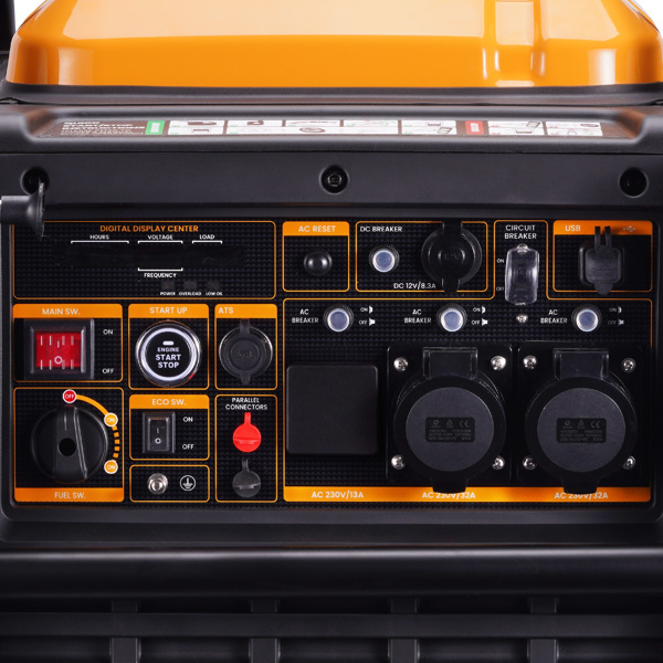 变频发电机Inverter Petrol Generator Portable 7500W E-start with ATS Interface and wheels【Amazon/Walmart/TEMU禁售】 -5