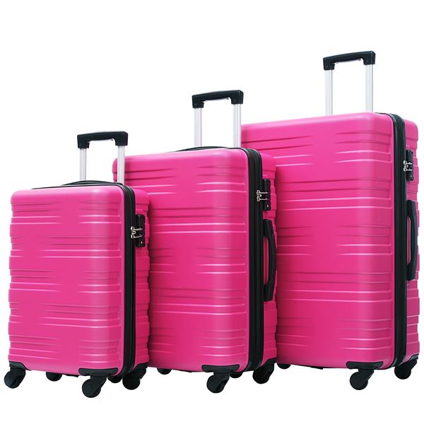 Hardshell Luggage Sets 3 Pcs Spinner Suitcase with TSA Lock Lightweight 20''24''28''