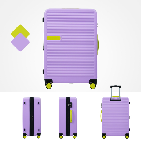 Hardshell Luggage Sets 3 pcs Contrast Color Suitcase with Spinner Wheels and TSA Lock 20" 24" 28" Available