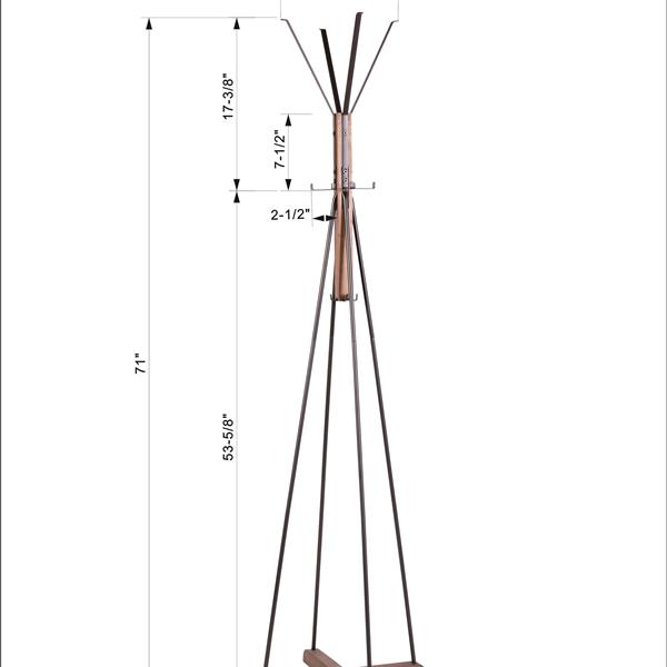 Reclaimed Wood and Metal  Coat Rack with Hooks use in bedroom, living room