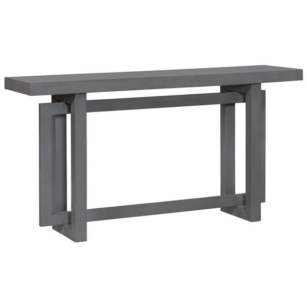 Contemporary Console Table with Wood Top, Extra Long Entryway Table for Entryway, Hallway, Living Room, Foyer, Corridor