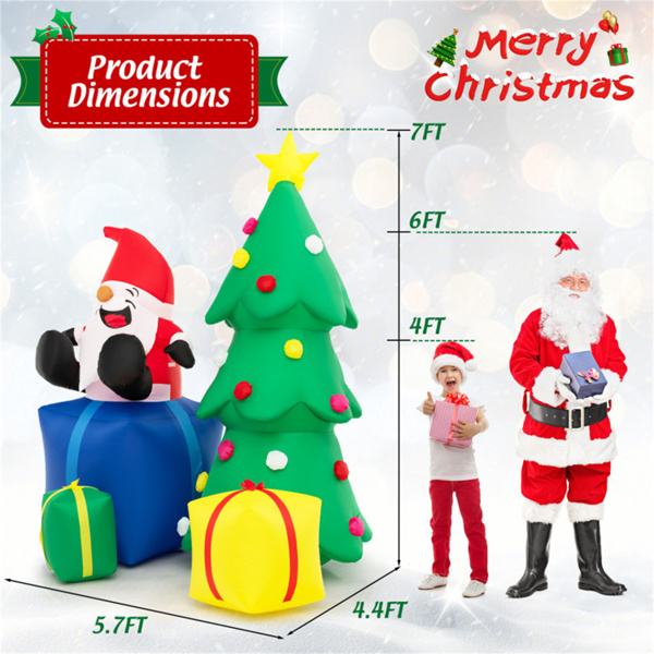 7 Feet Santa Claus and Christmas Tree 