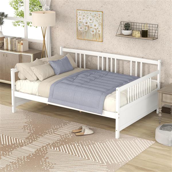 Full Size Daybed with Support Legs, White