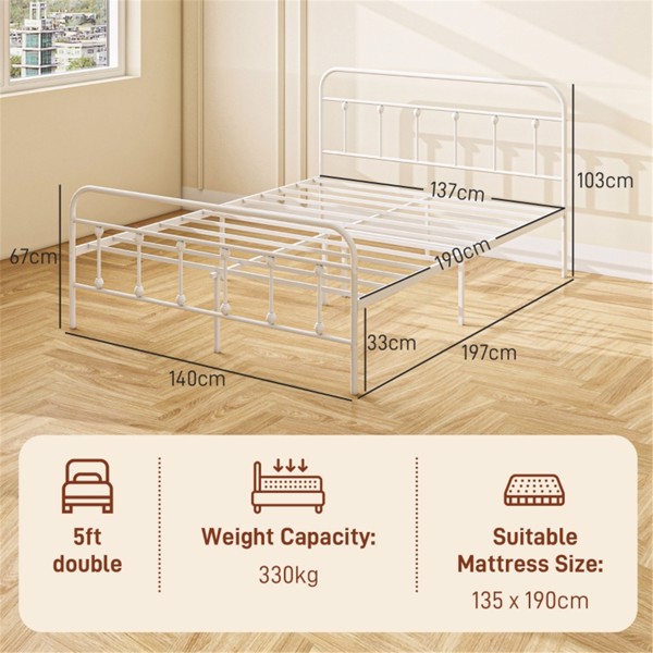 140cm Metal Bed Frame