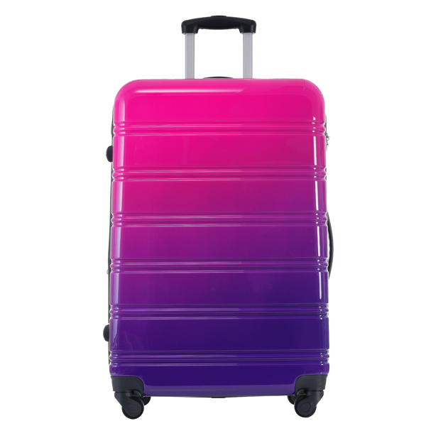 Hardshell Luggage Sets 3 Piece Gradient Color Expandable Suitcase with Spinner Wheels and TSA Lock Lightweight 20" 24" 28" Available,Pink and Yellow 