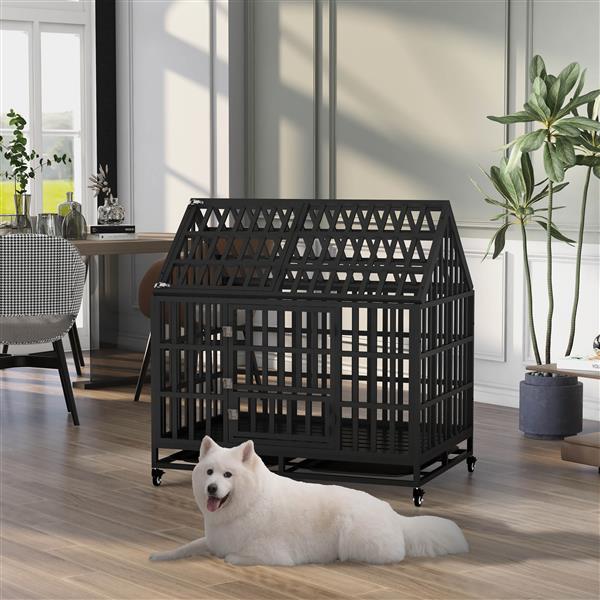 Heavy Duty Dog Cage  pet Crate with Roof