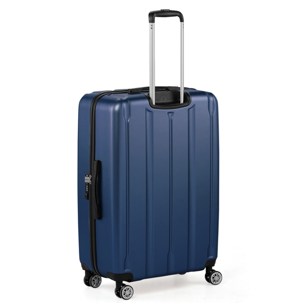 FCH 3-in-1 suitcase with vertical stripes 20in 24in 28in ABS PC classic color 02-dark blue