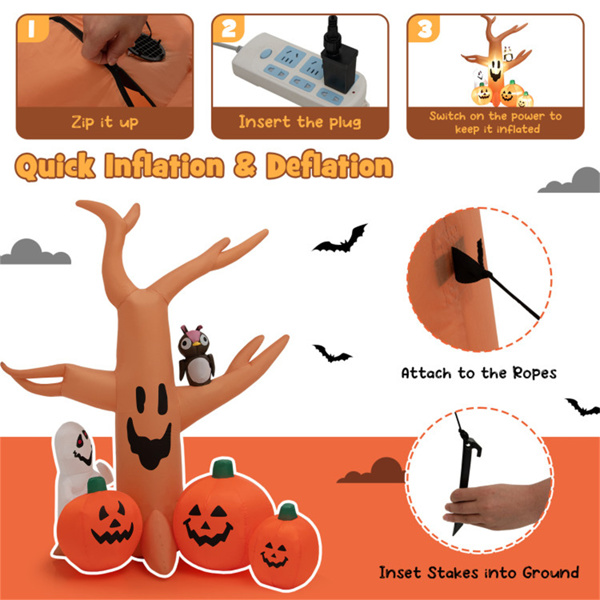 8-foot Halloween inflatable pumpkin