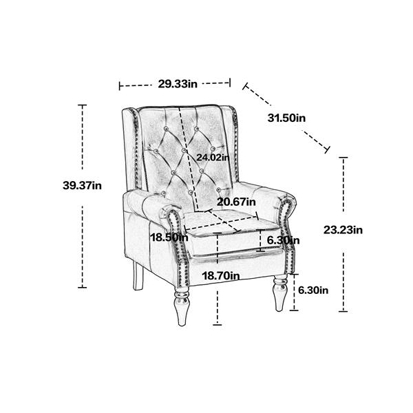 Wood Frame Armchair,  Modern Chair Lounge Chair for Living Room