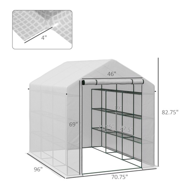 Mini Walk-in Greenhouse ( Amazon Shipping)（Prohibited by WalMart）