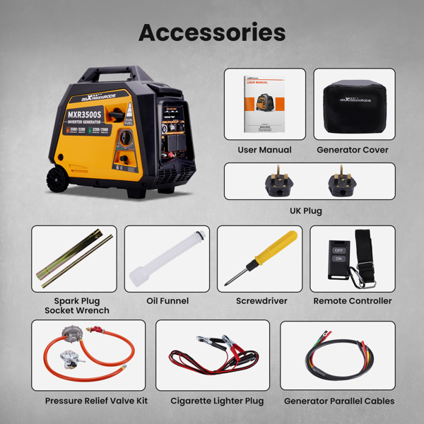 变频发电机Silent Generator Portable Inverter 3.5KW 3200W Dual Fuel Petrol / LPG 4 Stroke【Amazon/Walmart/TEMU禁售】 -6