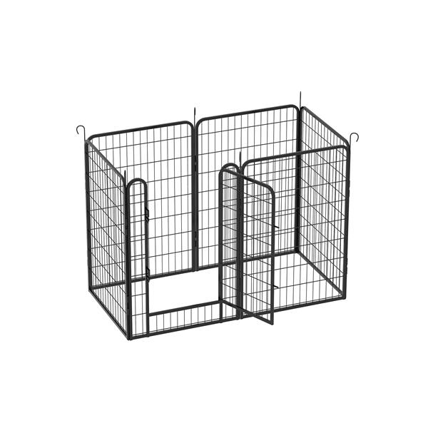 6 Panels Heavy Duty Metal Playpen with door,39.37"H Dog Fence Pet Exercise Pen for Outdoor, Indoor