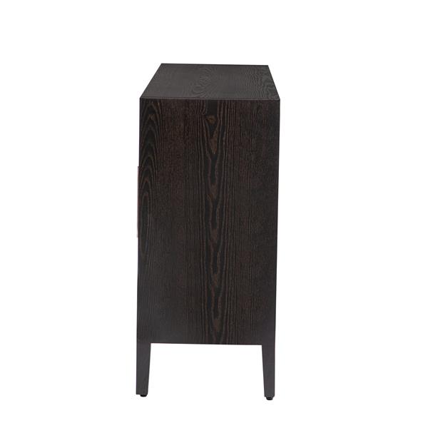 Storage Cabinet Sideboard Wooden Cabinet with 4 Metal handles ,4 Shelves and 4 Doors for Hallway, Entryway, Living room