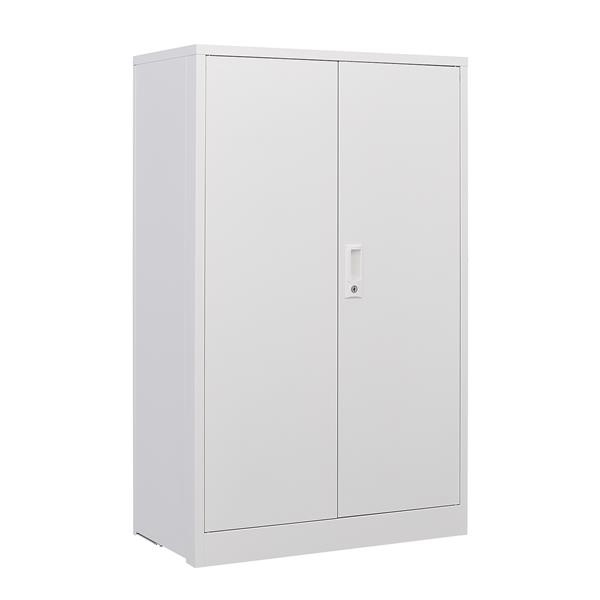 Metal Storage Cabinet with Locking Doors and Adjustable Shelf, Folding Filing Storage Cabinet , Folding Storage Locker Cabinet for Home Office,School,Garage, White