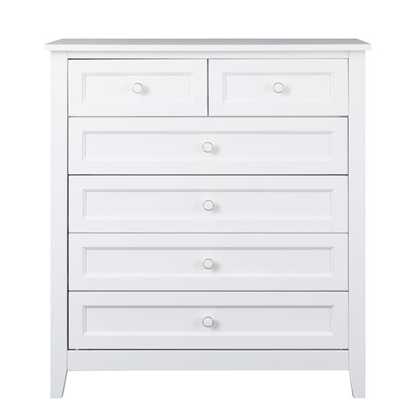 Solid Wood spray-painted drawer dresser bar,buffet tableware cabinet lockers buffet server console table lockers, retro round handle, applicable to the dining room, living room,kitchen corridor,white