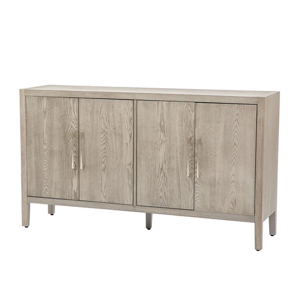 Storage Cabinet Sideboard Wooden Cabinet with 4 Metal handles ,4 Shelves and 4 Doors for Hallway, Entryway, Living room